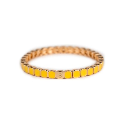 Bracelet Simone à Bordeaux Colormind Mini Citron en métal doré émaillé