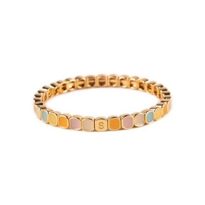 Bracelet Simone à Bordeaux Colormind Mini Citronnade en métal doré émaillé