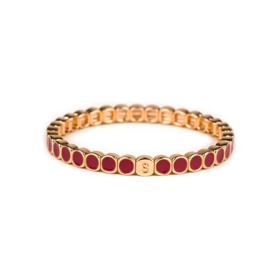 Bracelet Simone à Bordeaux Colormind Mini Figue en métal doré émaillé