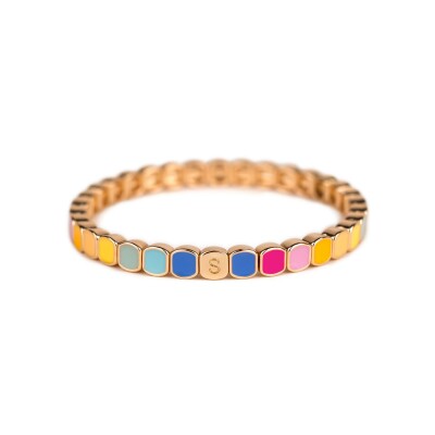 Bracelet Simone à Bordeaux Colormind Mini Guinguette en métal doré émaillé