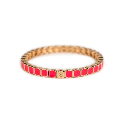 Bracelet Simone à Bordeaux Colormind Mini Rose Eclat en métal doré émaillé