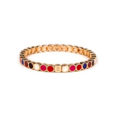 Bracelet Simone à Bordeaux Colormind Mini Triomphe en métal doré émaillé