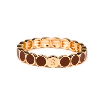 Bracelet Simone à Bordeaux Colormind Noisette en métal doré émaillé