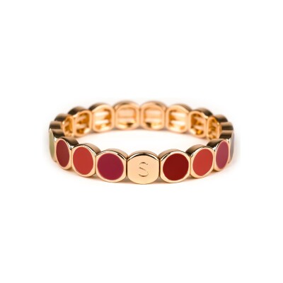 Bracelet Simone à Bordeaux Colormind Odéon 1 en métal doré émaillé