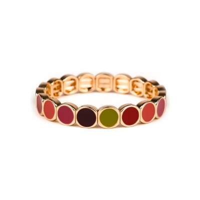Bracelet Simone à Bordeaux Colormind Odéon 1 en métal doré émaillé