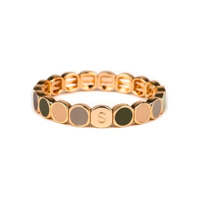 Bracelet Simone à Bordeaux Colormind Passy en métal doré émaillé