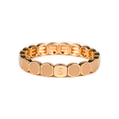 Bracelet Simone à Bordeaux Colormind Sable en métal doré émaillé