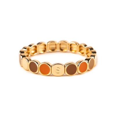 Bracelet Simone à Bordeaux Colormind Trésor en métal doré émaillé