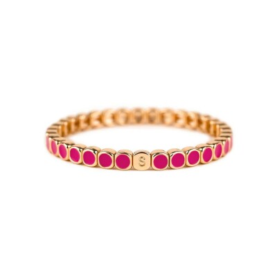 Bracelet Simone à Bordeaux Colormind en métal émaillé rose fushia