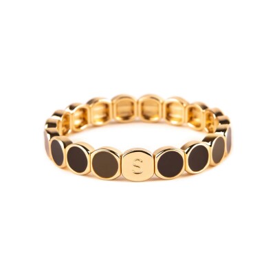 Bracelet Simone à Bordeaux Colormind Au Coin du Feu en métal doré émaillé