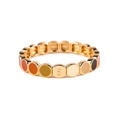 Bracelet Simone à Bordeaux Colormind Canopée en métal doré émaillé