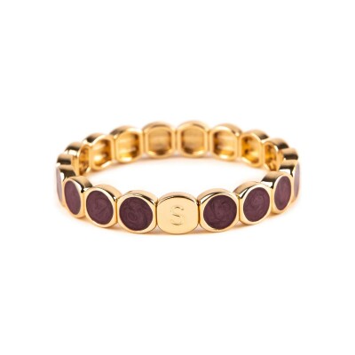 Bracelet Simone à Bordeaux Colormind Carrara Mure en métal doré émaillé