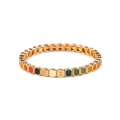 Bracelet Simone à Bordeaux Colormind Mini Canopée en métal doré émaillé