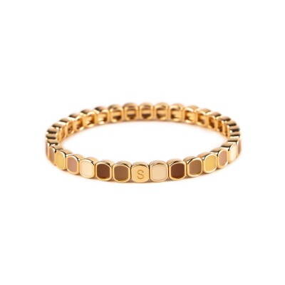 Bracelet Simone à Bordeaux Colormind Mini Douceur en métal doré émaillé