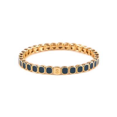 Bracelet Simone à Bordeaux Colormind Mini Laurier en métal doré émaillé