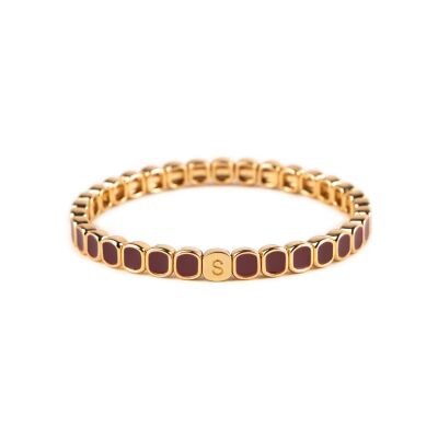 Bracelet Simone à Bordeaux Colormind Mini Mure en métal doré émaillé