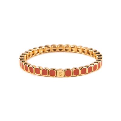 Bracelet Simone à Bordeaux Colormind Mini Orient en métal doré émaillé