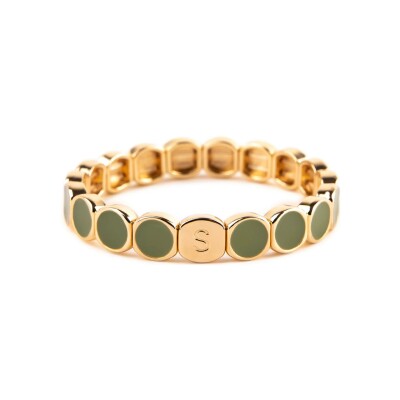 Bracelet Simone à Bordeaux Colormind Pesto en métal doré émaillé