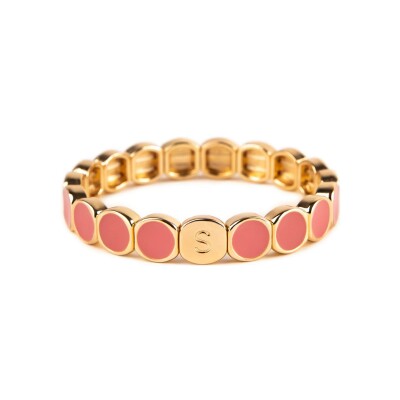 Bracelet Simone à Bordeaux Colormind Terracotta en métal doré émaillé