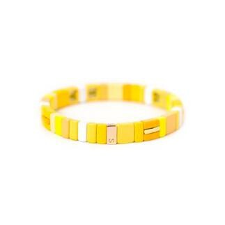 Bracelet Simone à Bordeaux COLORMIND en métal émaillé multi jaune