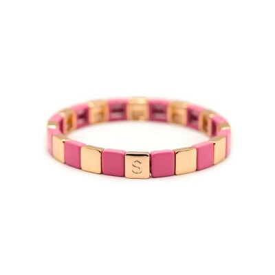 Bracelet Simone à Bordeaux Colortwist en métal émaillé pourpre