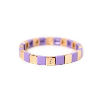 Bracelet Simone à Bordeaux COLORTWIST en métal émaillé violet clair