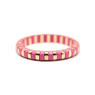 Bracelet Simone à Bordeaux Colortwist en métal émaillé pourpre