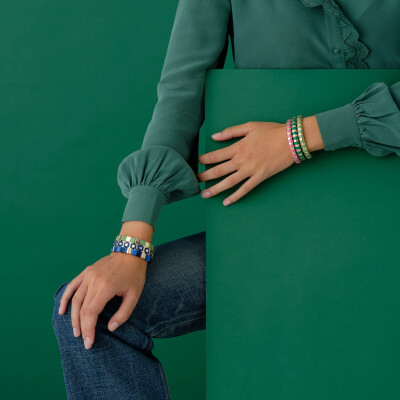 Bracelet Simone à Bordeaux Colortwist en métal émaillé pourpre