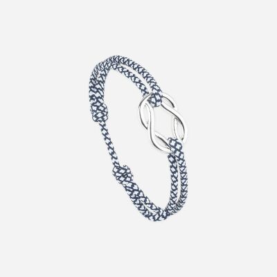 Bracelet sur cordon Le Vent à la Française Nœud en plaqué argent, 22mm