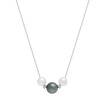 Collier Galaxy en or blanc, perles et diamants