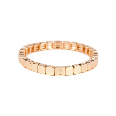Bracelet Simone à Bordeaux Coussin Mini Gold en métal doré émaillé