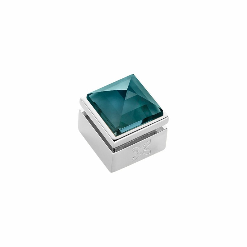 Cabochon LYS & DHEER pour bracelet modèle Topaze blue London XL finition palladium