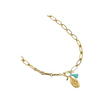 Collier Une A Une Mythologie en laiton doré