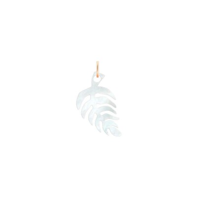 Charm Ginette NY CHARMS Palm en or rose et nacre