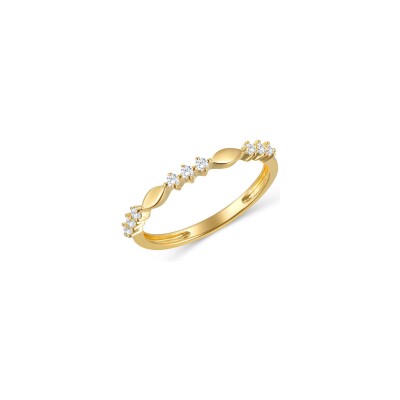 Bague en or jaune et diamants 0.16ct