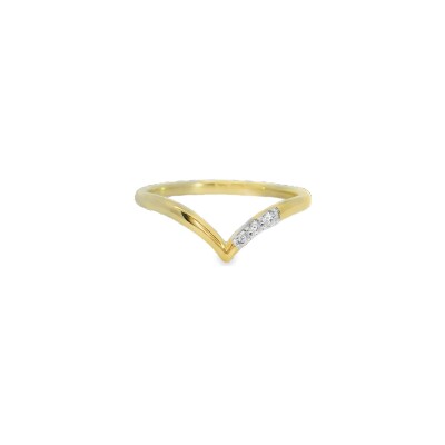 Bague en or jaune et diamants