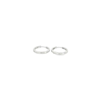 Boucles d'oreilles créoles en or blanc