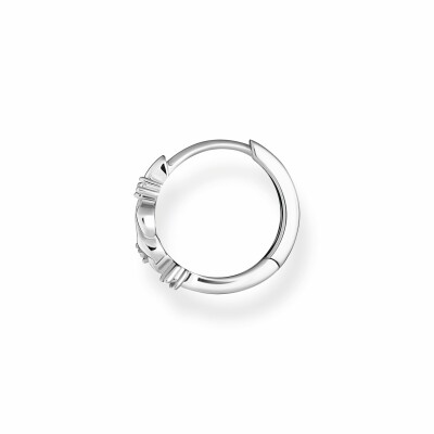 Mono boucle d'oreille créole Thomas Sabo Feuilles en argent et oxydes de zirconium