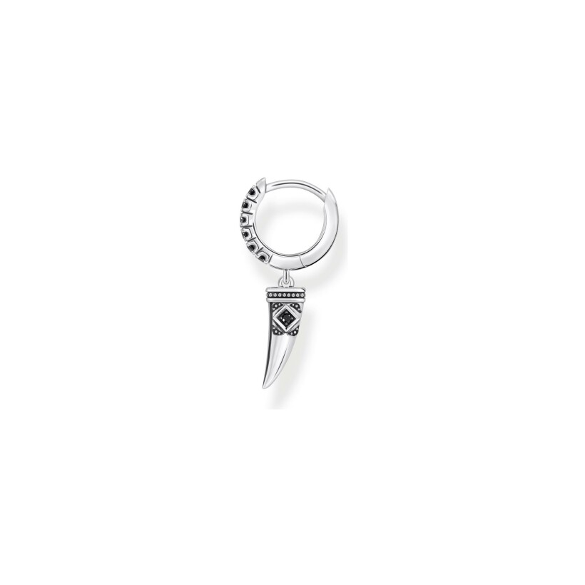 Mono boucle d'oreille créole Thomas Sabo Rebel at Heart en argent, oxydes de zirconium et pierres synthétiques