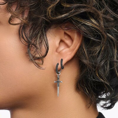 Créoles Thomas Sabo Rebel At heart en argent et oxyde de zirconium