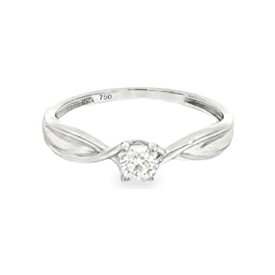 Bague Solitaire en or blanc