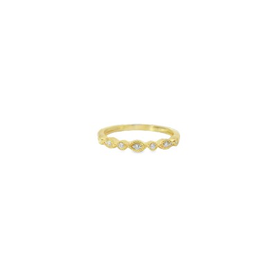 Bague en or jaune et diamants