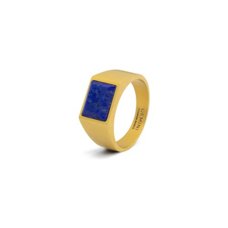 Bague Gemini Classics en titane et lapis lazuli