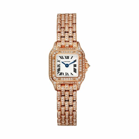 Montre Panthère de Cartier Mini modèle, mouvement quartz, or rose, diamants