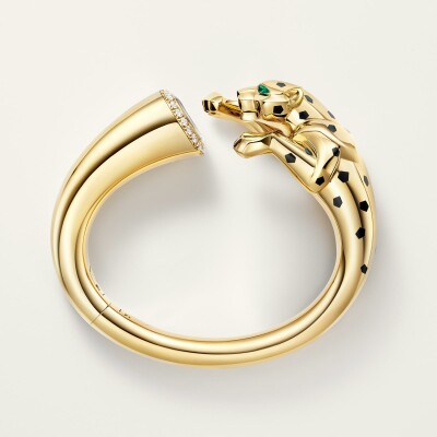 Montre Joaillière Panthère de Cartier mouvement quartz, or jaune, laque, onyx, tsavorites, diamants