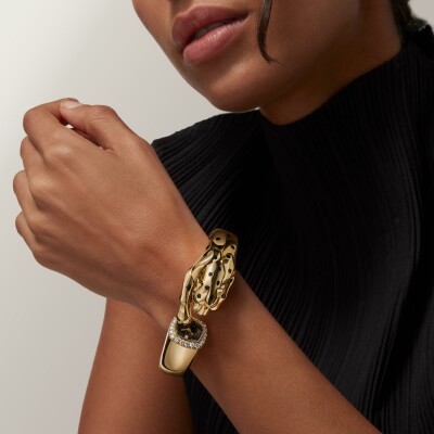 Montre Joaillière Panthère de Cartier mouvement quartz, or jaune, laque, onyx, tsavorites, diamants