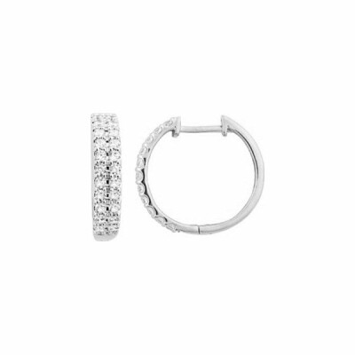 Créoles en or blanc et diamants de 0.75ct