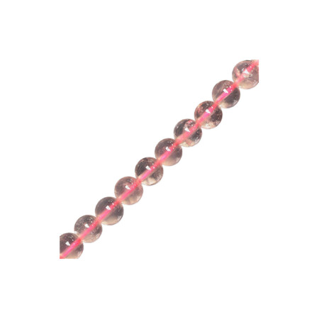 Collier Minerama boules en quartz roses, 6mm