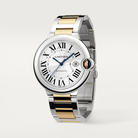 Montre Ballon Bleu de Cartier 42mm, mouvement automatique, or jaune, acier