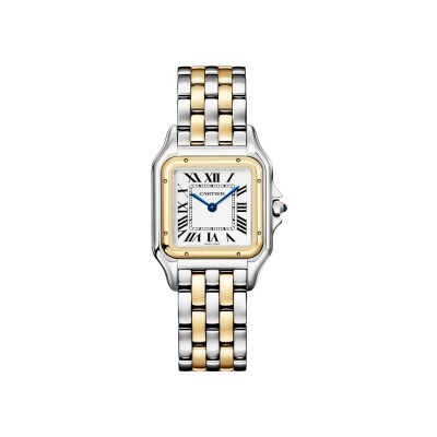 Montre Panthère de Cartier Moyen modèle, mouvement quartz, or jaune, acier